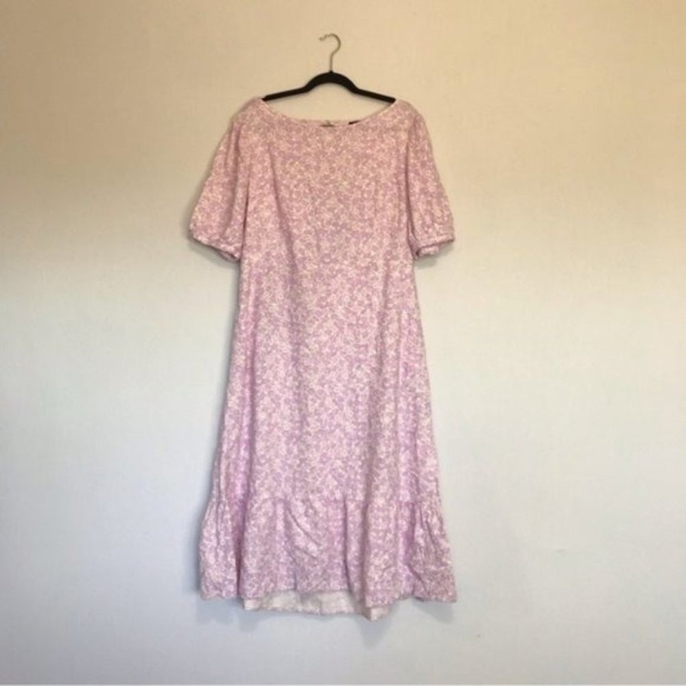 Who What Wear Pink Floral Midi Dress